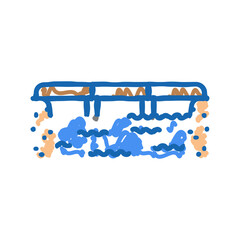 beam bridge icon doodle illustration