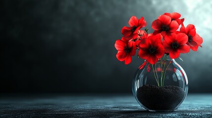 red tulips in a vase
