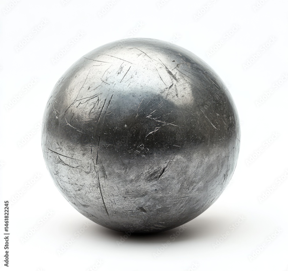 Poster dark gray sphere with slight texture. scratches and marks visible on surface