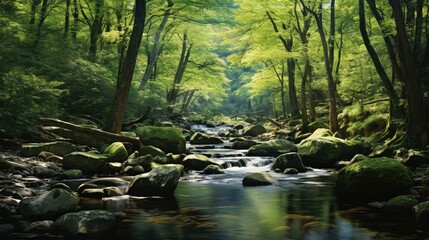 Naklejka premium forest water balance