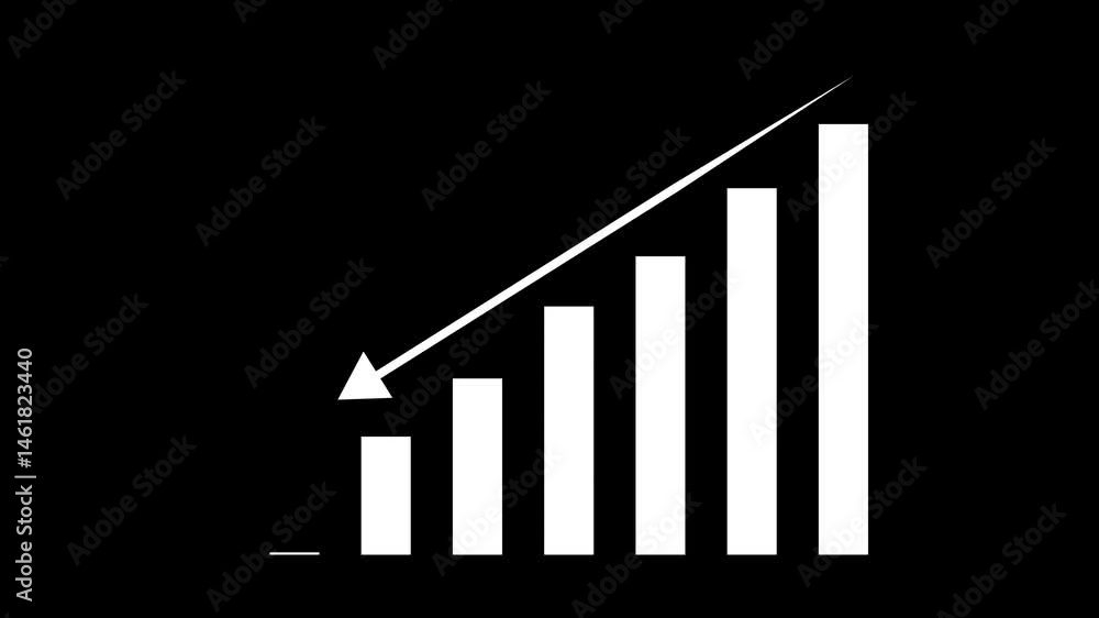 Poster raph going up and down sign with green and red arrows vector. flat design vector illustration concep