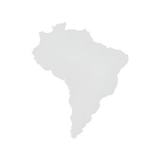 Brazil map in gray on a white background