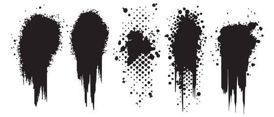 Abstract Black Ink Splatter Textures HighResolution