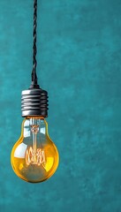 Hanging vintage light bulb