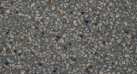 Terrazzo Flooring Texture with Aggregate Surface Close Up