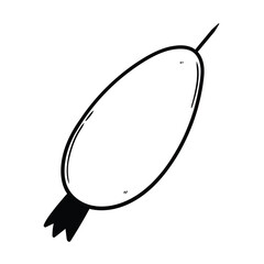 Hand drawn doodle rosehip on white background.
