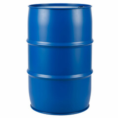 Blue Plastic Drum Industrial Barrel Stock Photo