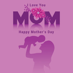 Happy mother's day template banner and poster