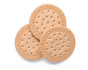 Sweet cookies on white background