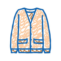 cardigan japanese school icon doodle illustration
