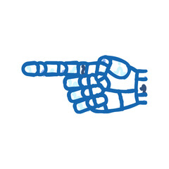 pointer robot hand gesture icon doodle illustration
