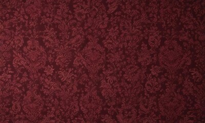 Rich burgundy damask wallpaper, intricate floral pattern,  interior,  sophisticated