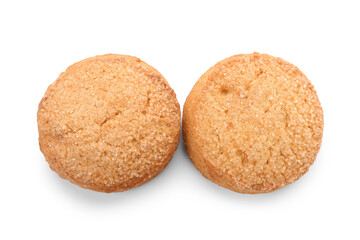 Sweet cookies on white background