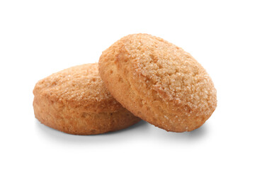 Sweet cookies on white background