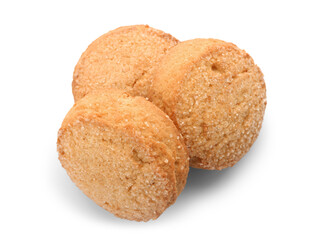 Sweet cookies on white background