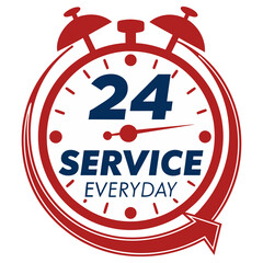 Everyday 24 Hour Service Icon 