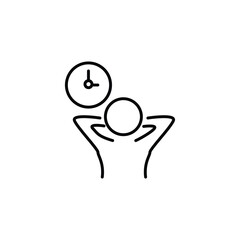 work relax Color line icon