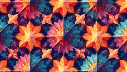 Abstract geometric shapes, repeating texture for home decor, boho, house
