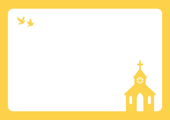 チャペル(窓)×コピースペース(イエロー)