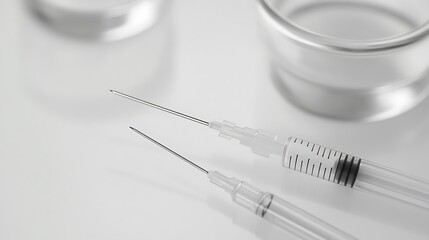 Medical syringes with lab setting.
