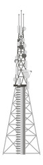 Telecommunication tower standing tall, equipped with satellite dishes and antennas, ensuring seamless connectivity and facilitating global communication networks