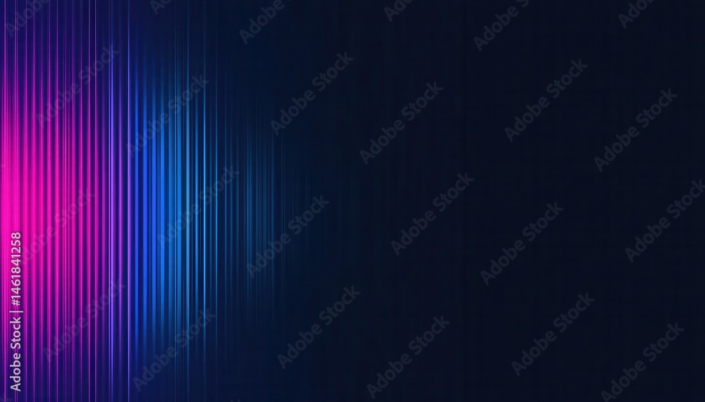 Aufkleber Abstract Background with Pink and Blue Vertical Glowing Lines on Dark Backdrop