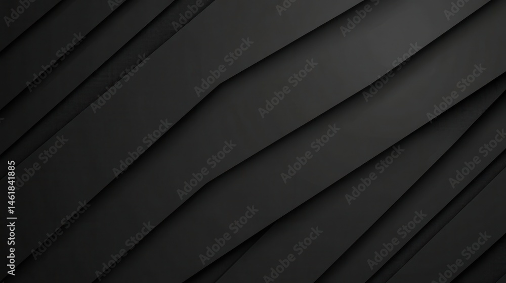 Aufkleber Abstract Black Geometric Pattern Background with Diagonal Lines and Shadows Creates a Modern and Minimalist Design with Textured Surface and Graphic Elements