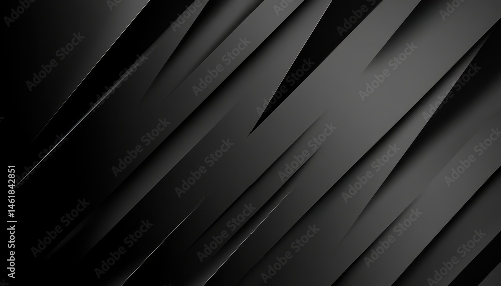 Poster Abstract Dark Background with Geometric Black Stripes and Diagonal Lines for Modern Design Texture Pattern