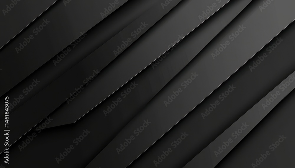 Aufkleber abstract dark geometric background with diagonal lines black gray and shadow for modern designs wall