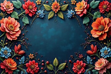 Intricate woven threads, floral motifs, rich colors, brocade, repeat, tapestry