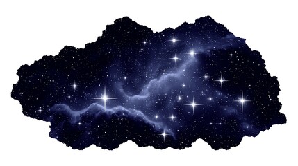 Cosmic Cloud Starry Nebula in Deep Space.