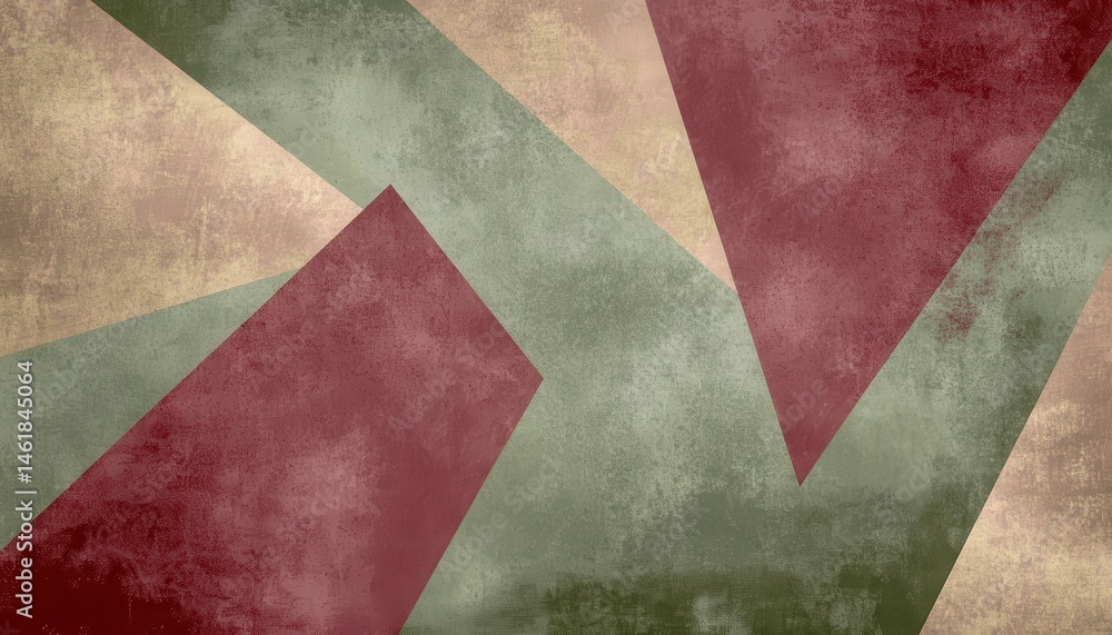 Poster Abstract Geometric Composition with Intersecting Triangles in Earthy Tones Creating a Textured Background With a Modern Artistic Feel Suitable for Wallpapers and Decorative Designs