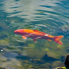 A silhouette of a carp fish