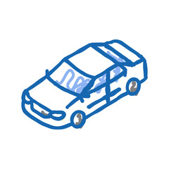Obraz premium car auto transport icon doodle illustration