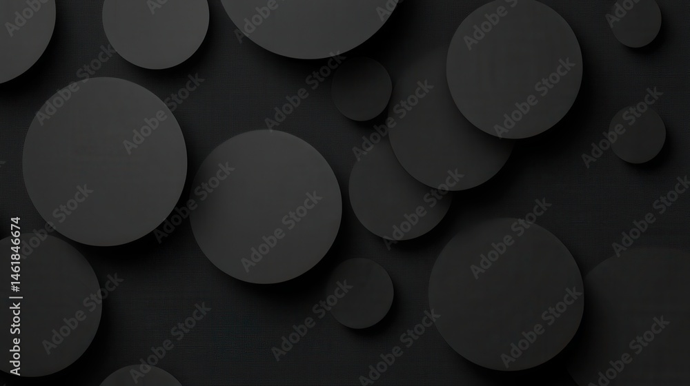 Aufkleber Abstract Geometric Spheres on Textured Gray Background Modern Circle Pattern