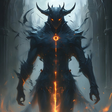 Demon with a fiery core