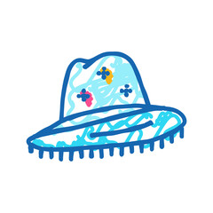 embellished hat diy fashion handmade icon doodle illustration