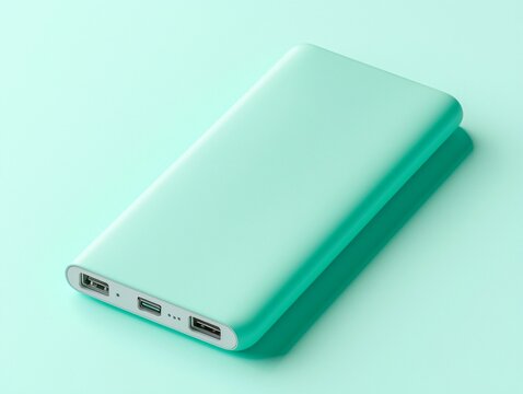 Mint Green Power Bank - Powered by Adobe