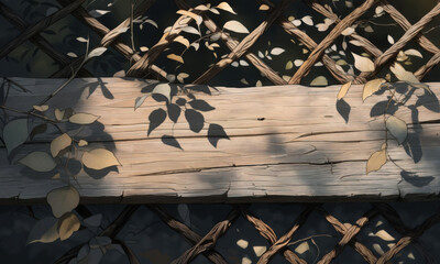 Peaceful Zen Garden With Wooden Fence And Natural Light