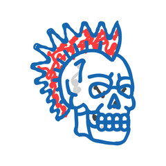 punk lifestyle subculture style icon doodle illustration