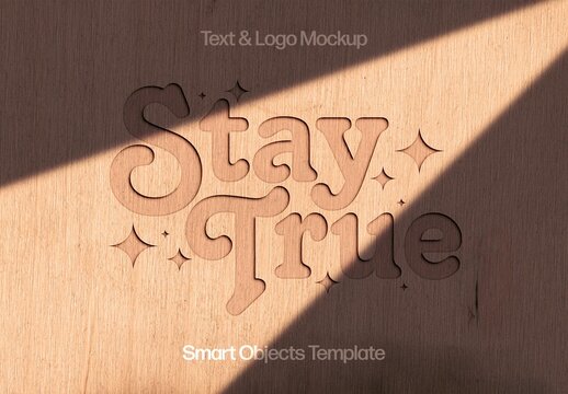 Woodcut Text Effect Mockup