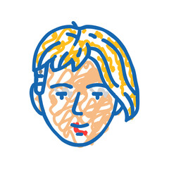 kid boy punk subculture style icon doodle illustration