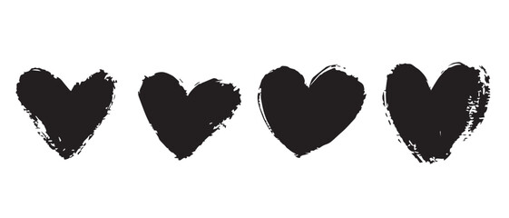 Abstract Black Brush Stroke Vectors for Texture Art