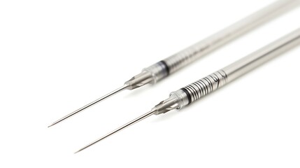 Medical needles with closeup, and sterile.