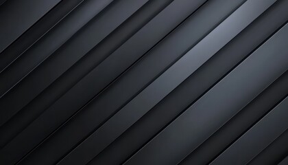 Obraz premium Diagonal Black Stripes with Metallic Sheen Abstract Background Texture Dark Wallpaper Design Modern Geometric Pattern for Presentation Backdrop and Graphic Element
