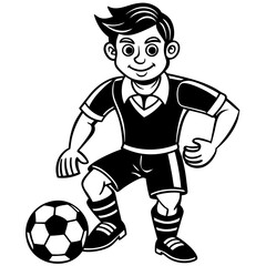 boy playing football