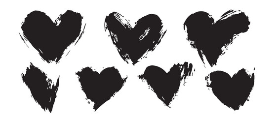 Abstract Black Brush Stroke Vectors for Texture Art