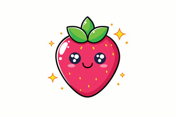  cute strawberry colorful Vector