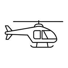 Helicopter Icon Vector Illustration ? Cartoon, Clipart, and Line Art Design  3.eps