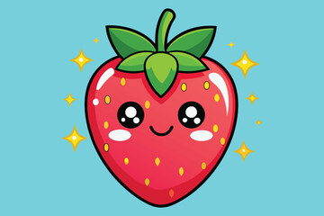  cute strawberry colorful Vector